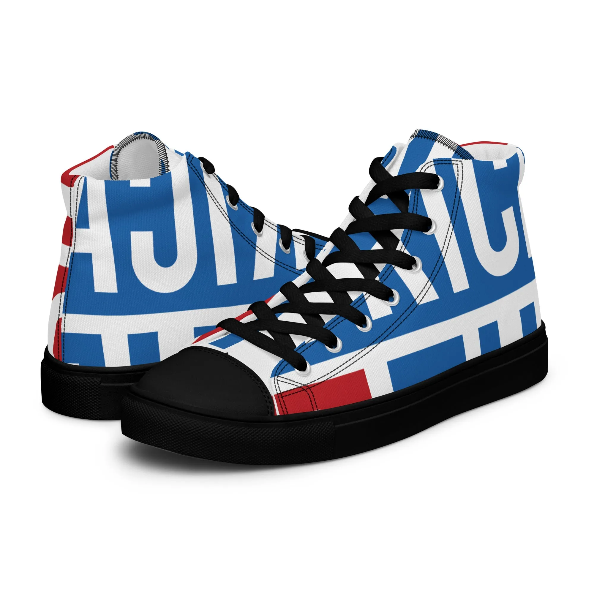 AFRICA ON THE RISE Men’s High Top Canvas Shoes