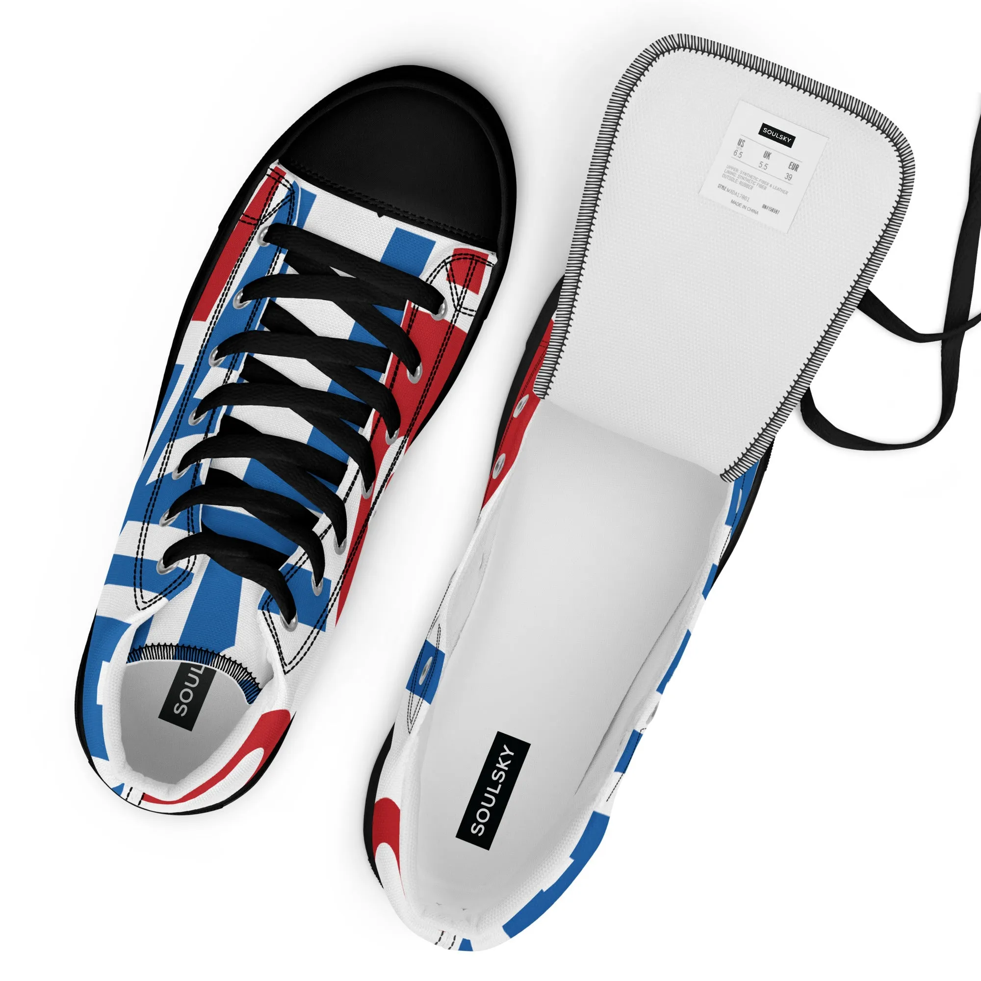 AFRICA ON THE RISE Men’s High Top Canvas Shoes