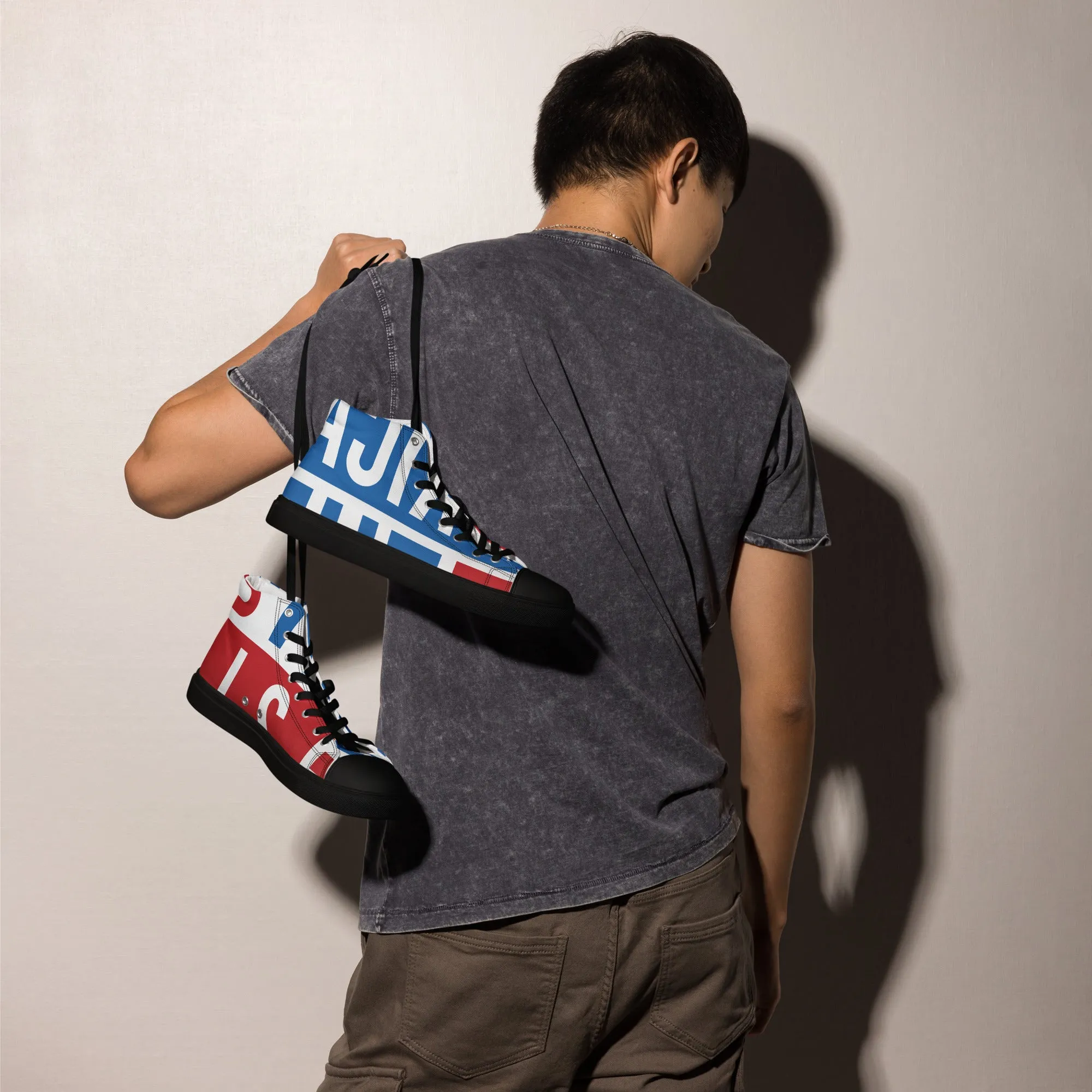 AFRICA ON THE RISE Men’s High Top Canvas Shoes
