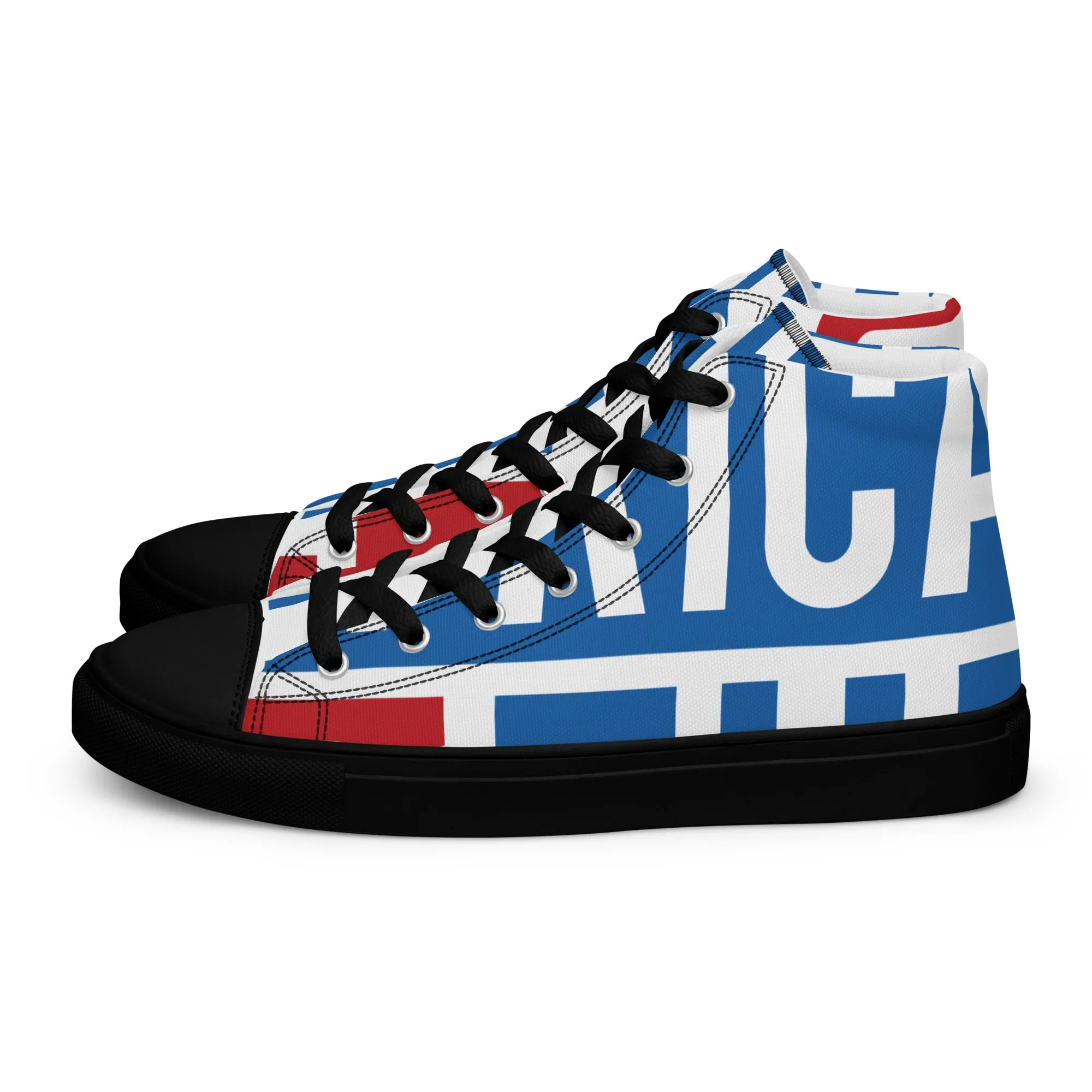 AFRICA ON THE RISE Men’s High Top Canvas Shoes