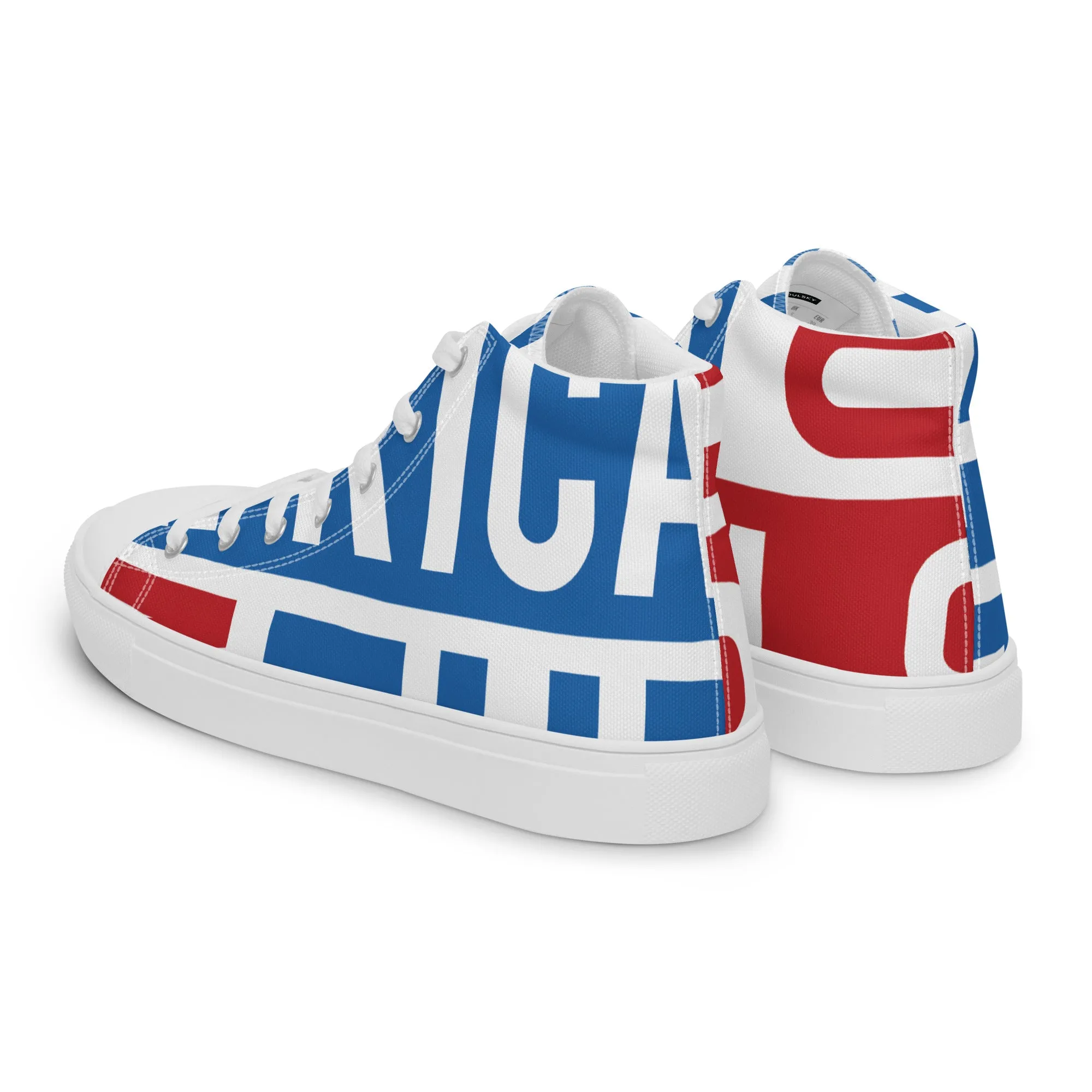 AFRICA ON THE RISE Men’s High Top Canvas Shoes