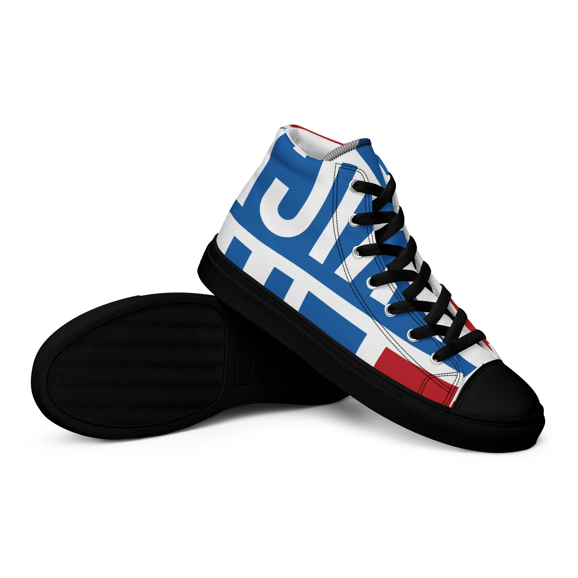 AFRICA ON THE RISE Men’s High Top Canvas Shoes