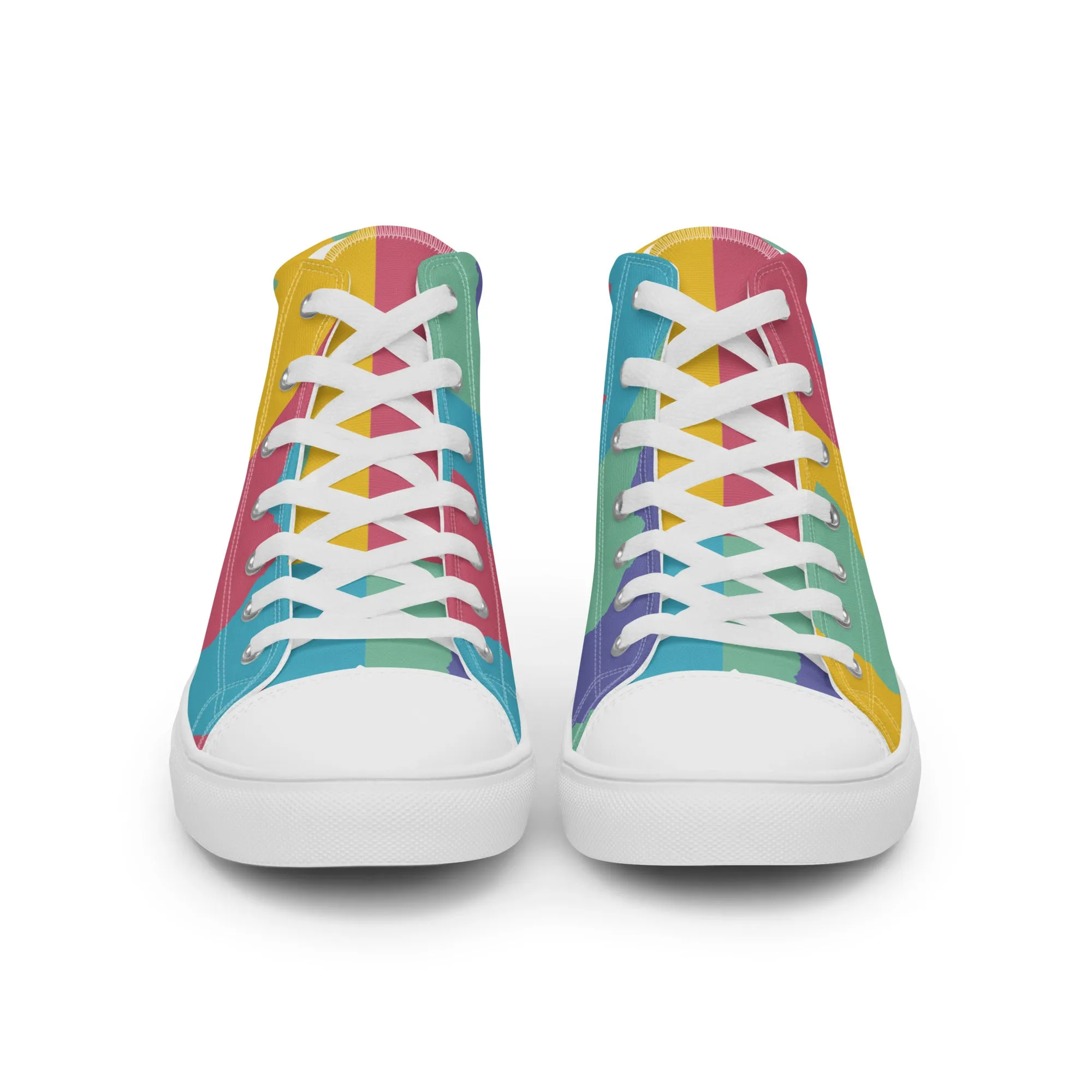 AFRICA WARHOL Men's High Top Canvas Shoes (Retro)