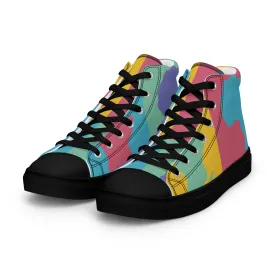 AFRICA WARHOL Men's High Top Canvas Shoes (Retro)