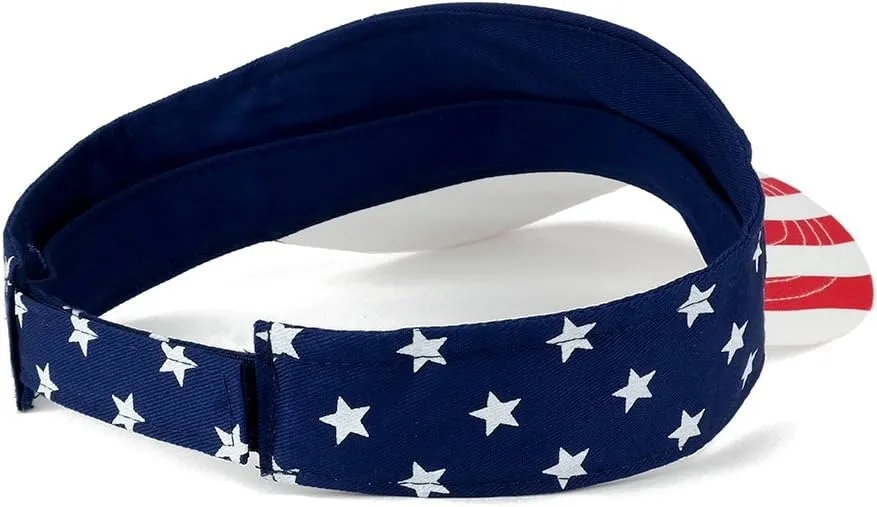 American USA Flags Stars and Stripes Patriotic Twill Cotton Visor