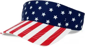 American USA Flags Stars and Stripes Patriotic Twill Cotton Visor