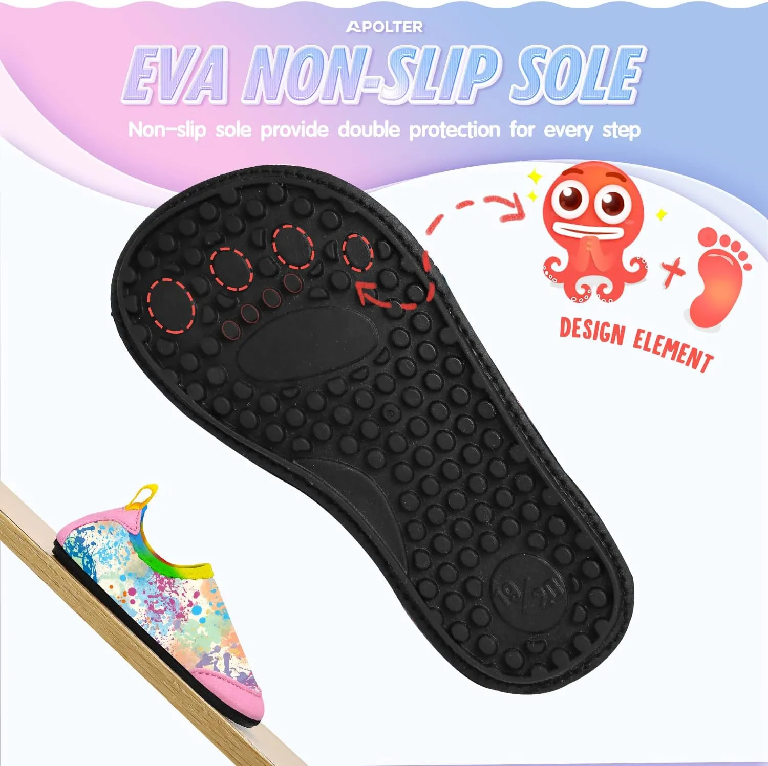 Baby Boys and Girls Swim Water Shoes Barefoot Aqua Socks Non-Slip for Beach Pool Toddler Kids