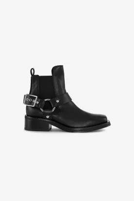 Biker Low Cut Chelsea Boot Black