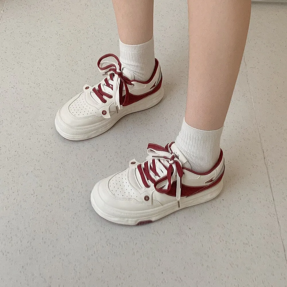 Chicmy Mixed Color Tennis Female Flat Shoes for Women Trend Platfoem Leisure Sport Sneaker Ladies Designer Elegant Mid-Heel Shoes