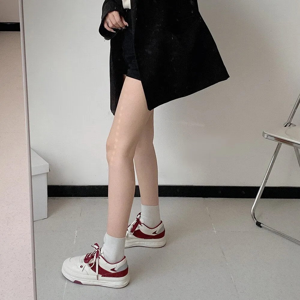 Chicmy Mixed Color Tennis Female Flat Shoes for Women Trend Platfoem Leisure Sport Sneaker Ladies Designer Elegant Mid-Heel Shoes