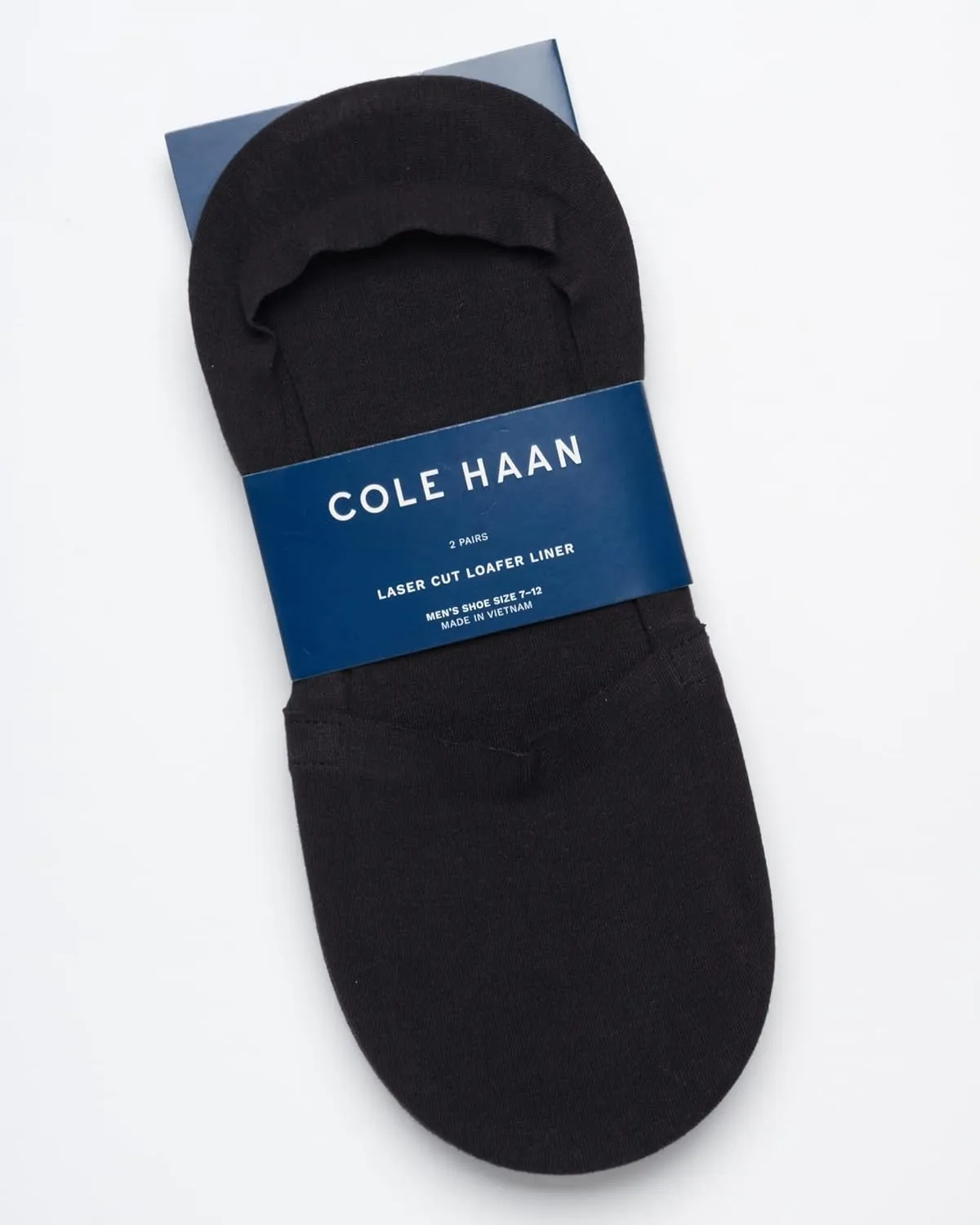 Cole Haan Men's Socks - Non-Slip Ultra Low Cut Liner Socks with Silicon Heel Grip (2 Pack)