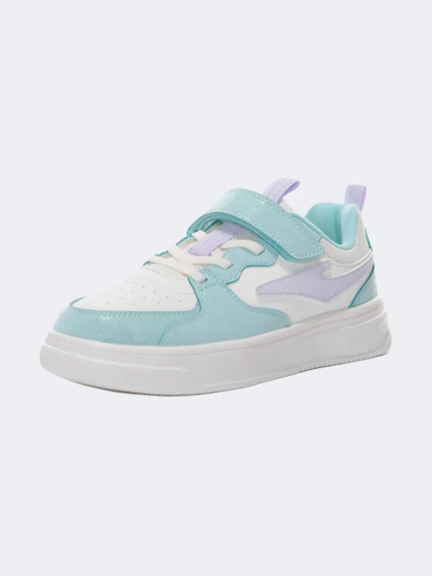 Erke Skateboard Gs Girls Lifestyle Shoes Light White/Cyan