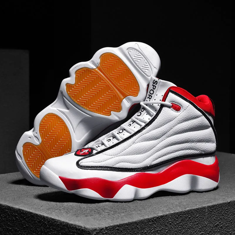 Fashion Thick Bottom Wear-resistant High-top Trendy Running Basketball Shoes