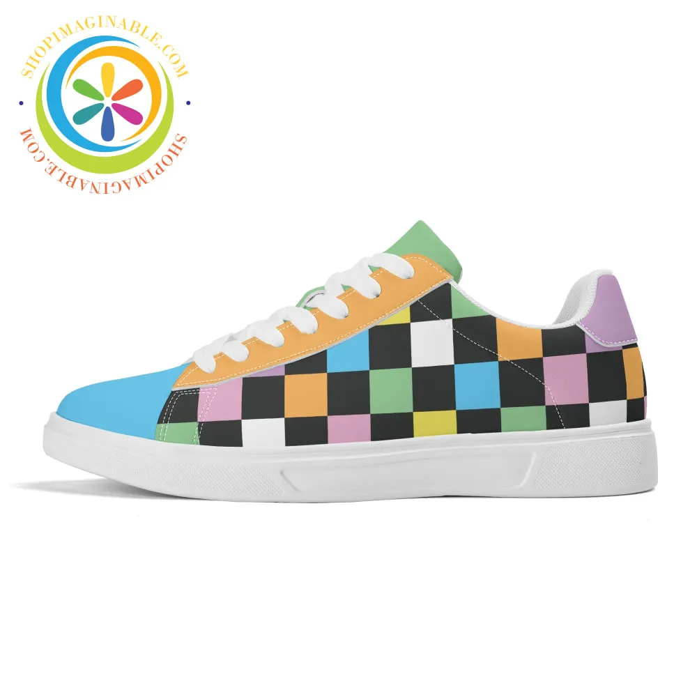 Funky Checkered Skateboard Shoes