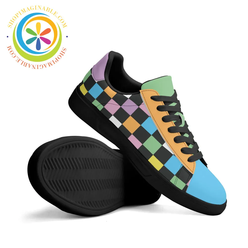 Funky Checkered Skateboard Shoes