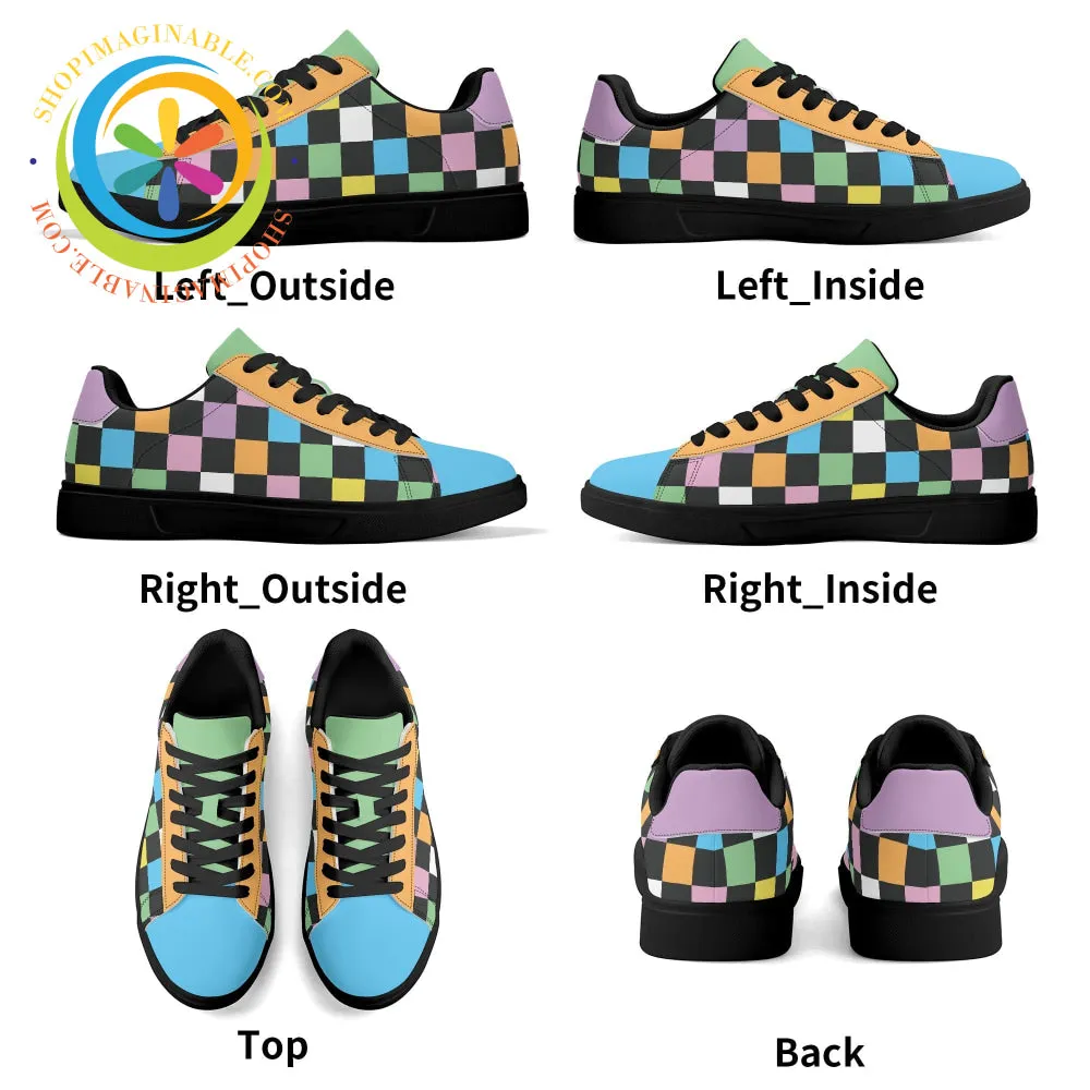Funky Checkered Skateboard Shoes