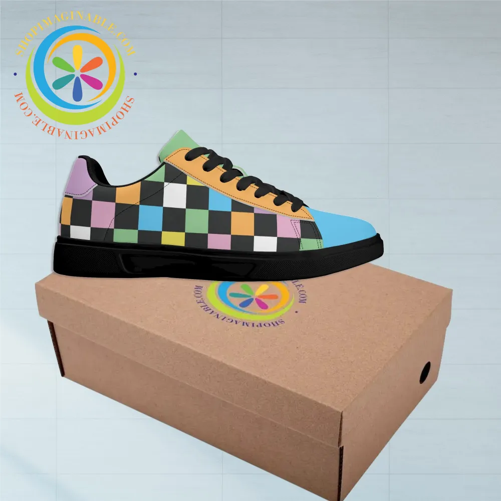 Funky Checkered Skateboard Shoes