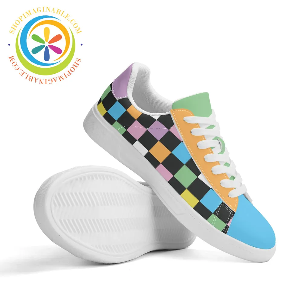Funky Checkered Skateboard Shoes