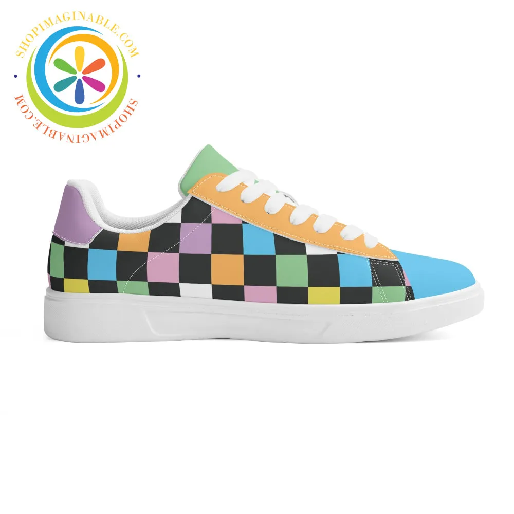 Funky Checkered Skateboard Shoes
