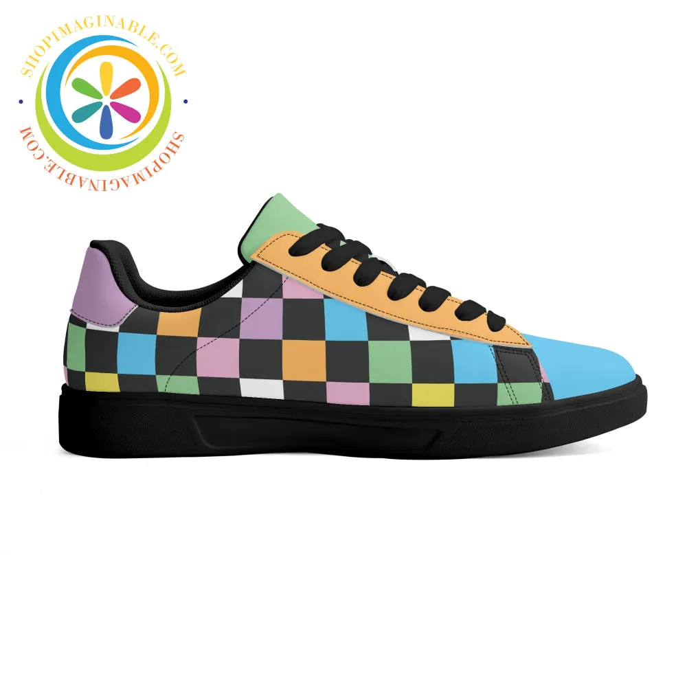 Funky Checkered Skateboard Shoes