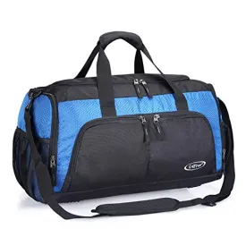 G4Free Sports Gym Bag with Shoes Compartment 45L Travel Duffel Bag U Shape Zipper Duffles for Men &