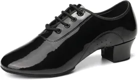 HIPPOSEUS Men's Dance Shoes with Split Sole Social Dance Shoes Low Heel Suede Sole