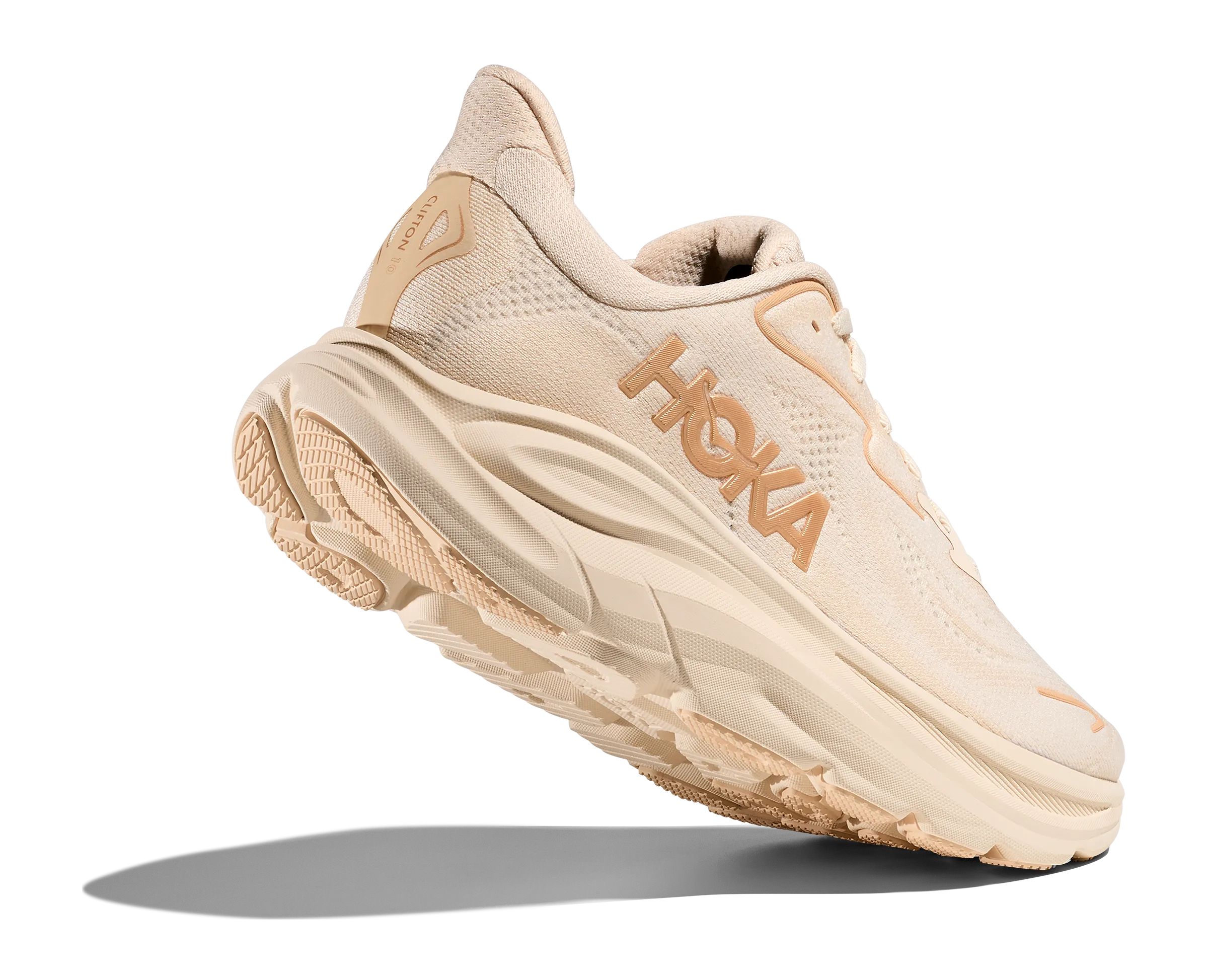 HOKA Women's Clifton 10 Cushioned Running Shoe - Vanilla/Birch