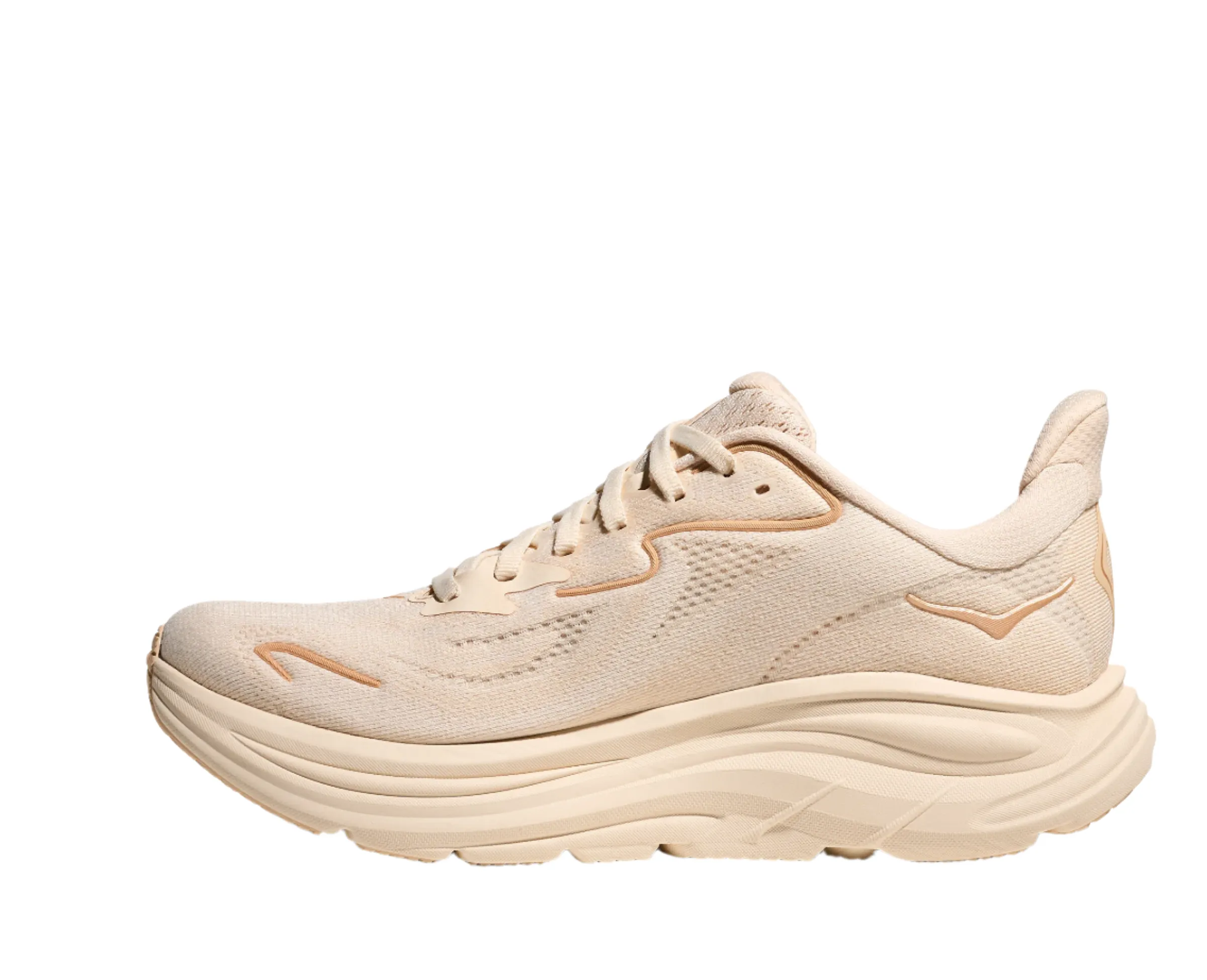 HOKA Women's Clifton 10 Cushioned Running Shoe - Vanilla/Birch