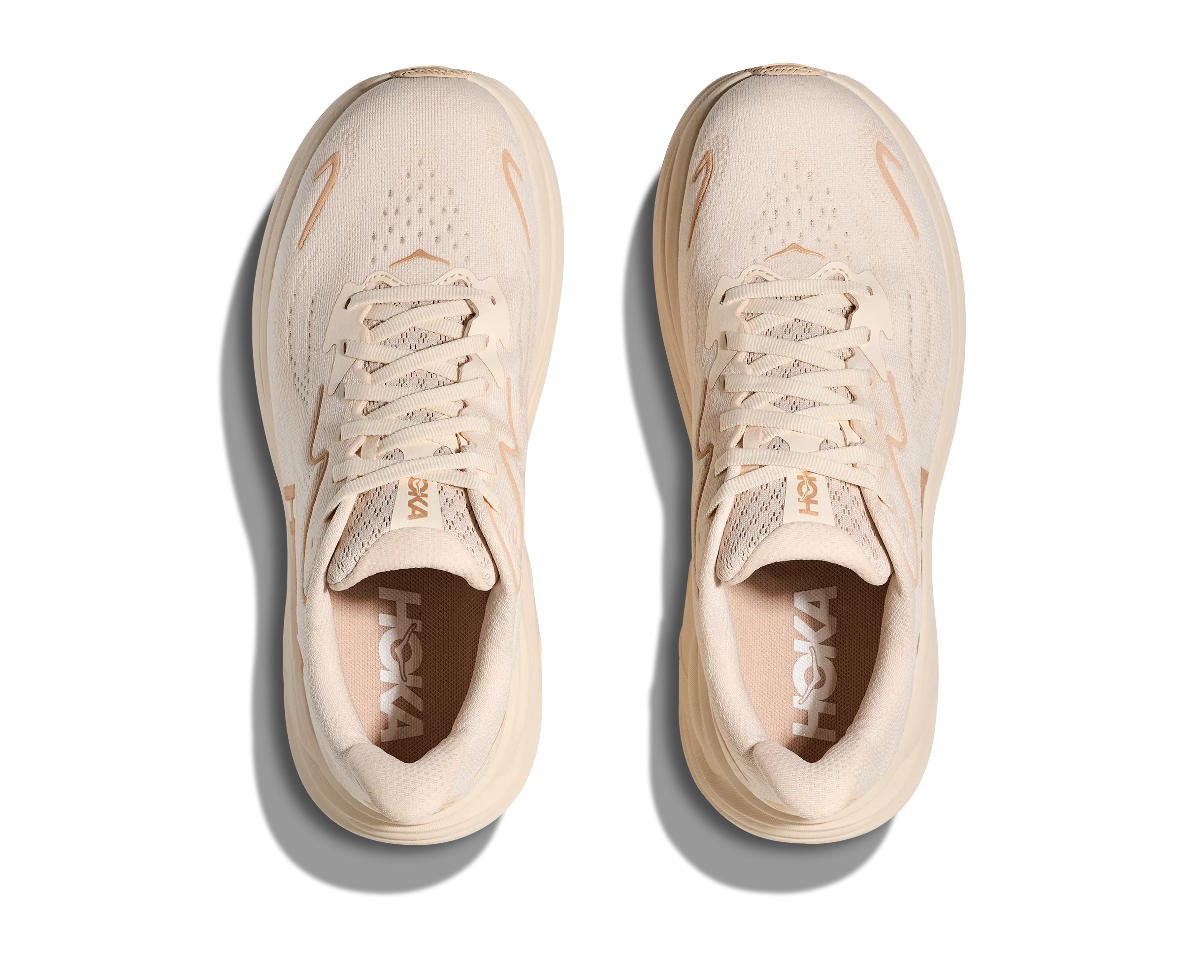 HOKA Women's Clifton 10 Cushioned Running Shoe - Vanilla/Birch