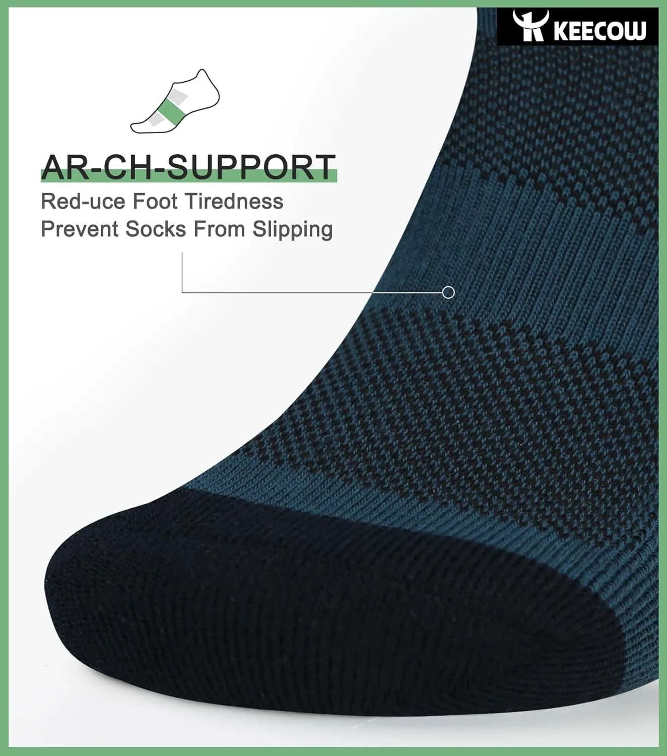 KEECOW Performance Comfort No Show Ankle Cushioned Socks for Men & Women, Athletic, Tab, Short, Running, Outdoor