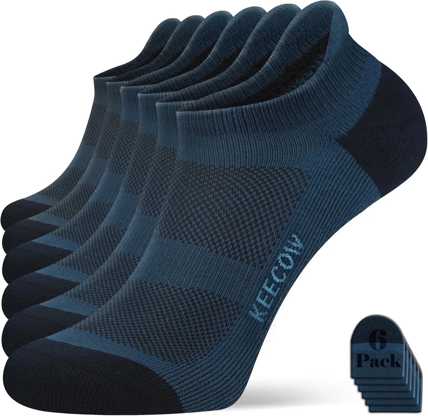 KEECOW Performance Comfort No Show Ankle Cushioned Socks for Men & Women, Athletic, Tab, Short, Running, Outdoor