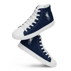 Maadish | Men’s Navy Blue High Top Canvas Shoes