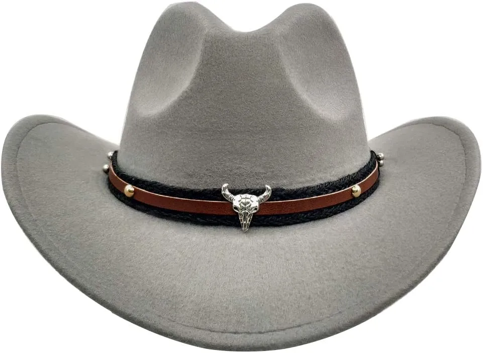 Men & Women's Fur Felt Cowboy Hat Wide Brim Western Outback