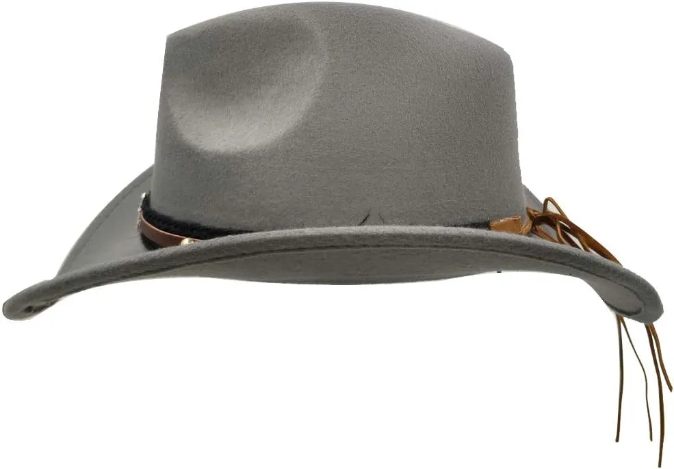 Men & Women's Fur Felt Cowboy Hat Wide Brim Western Outback