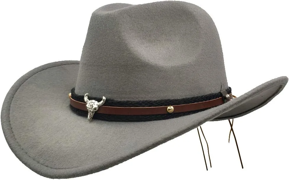 Men & Women's Fur Felt Cowboy Hat Wide Brim Western Outback