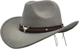 Men & Women's Fur Felt Cowboy Hat Wide Brim Western Outback