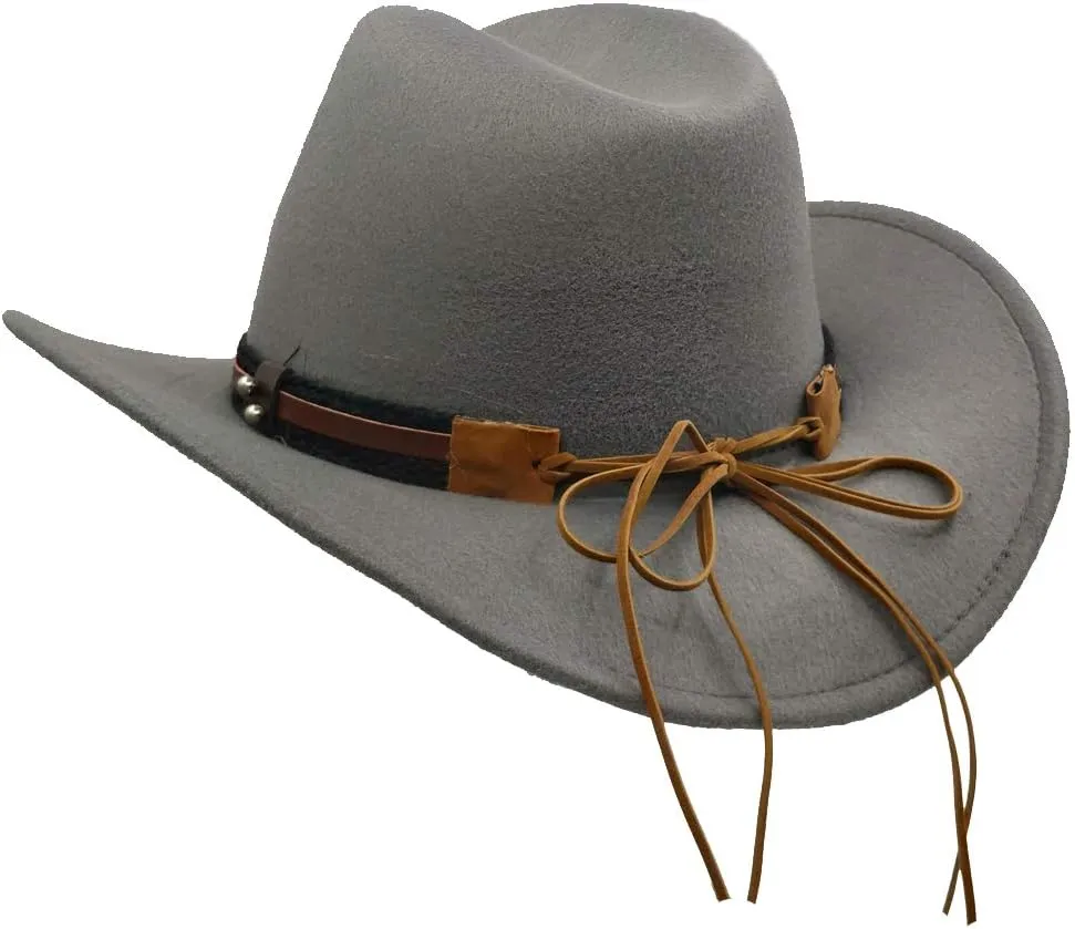 Men & Women's Fur Felt Cowboy Hat Wide Brim Western Outback