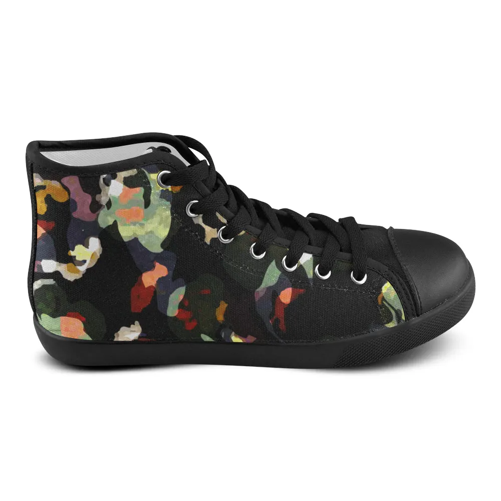 Men's Duck Hunter Camouflage Print Canvas High Top Shoes