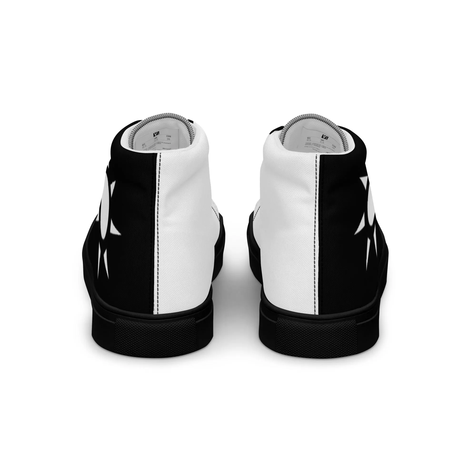 Men’s High Top Canvas Shoes Athletic Trainers Streetwear Apparel Ascension High Fashion White Sun