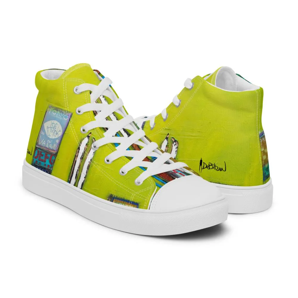 Men’s high top canvas shoes