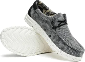 Men??s Machine Washable Slip On Lace Up Casual Loafer Breathable Travel Canvas Shoes for Men Comfortable and Stylish Summer Loafers Lightweight Walking Shoes Boat Shoe