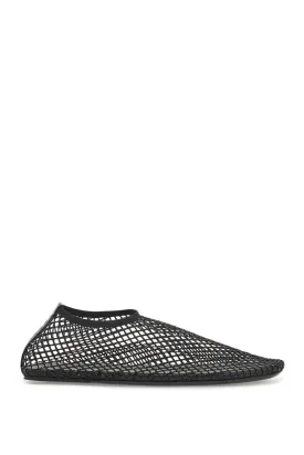 mesh ballerina flats with micro crystals 24049256 BLACK