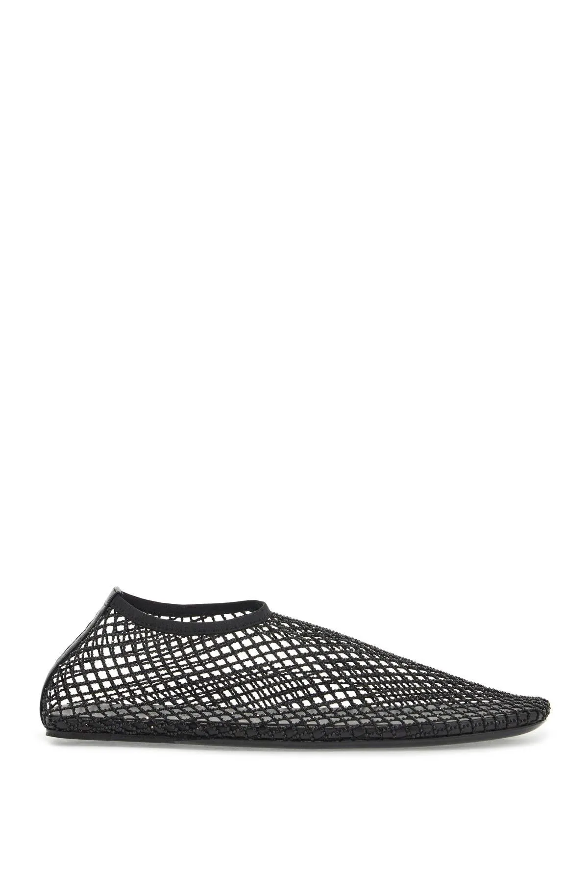 mesh ballerina flats with micro crystals 24049256 BLACK