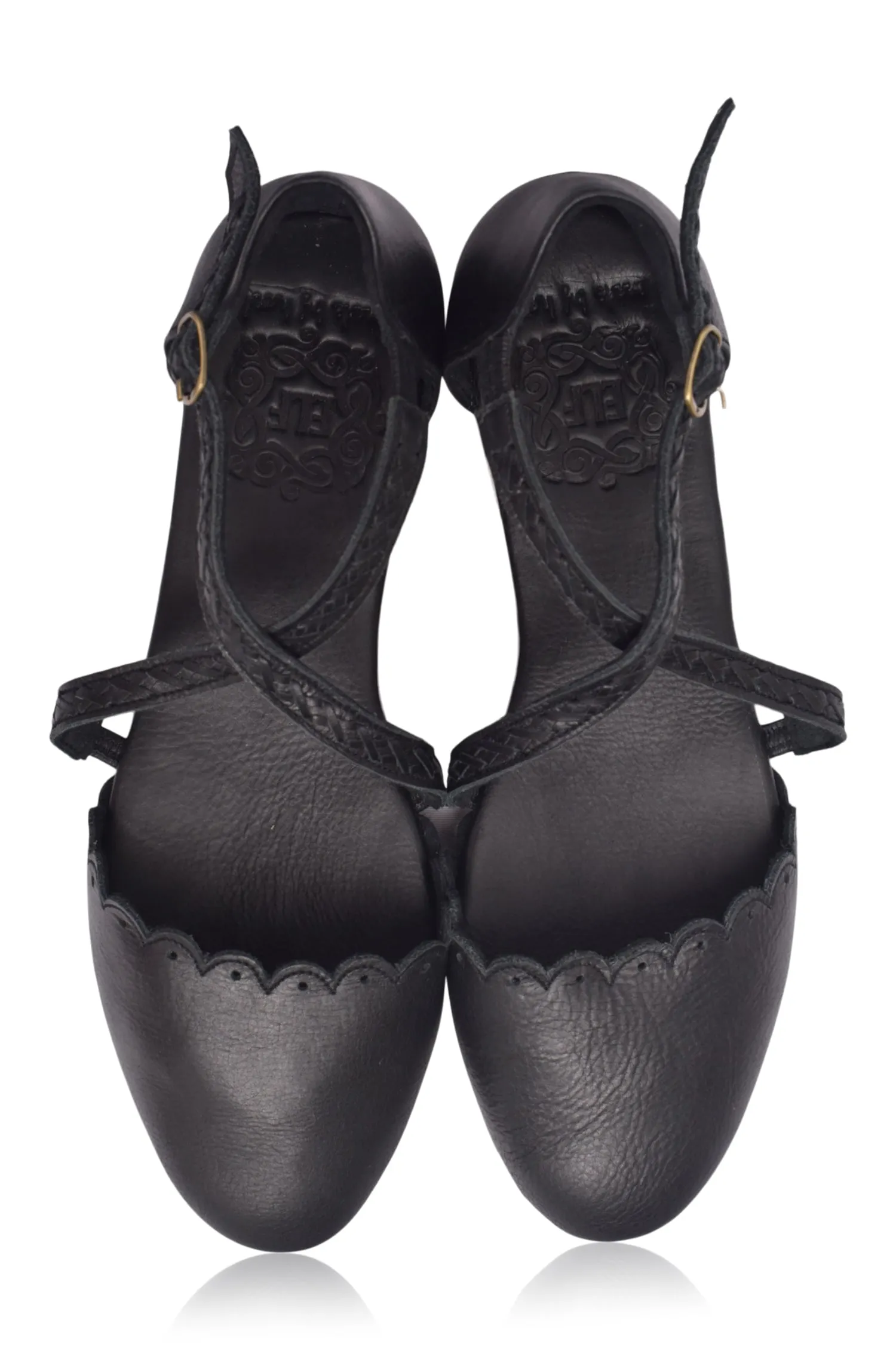 Montana Criss Cross Leather Flats
