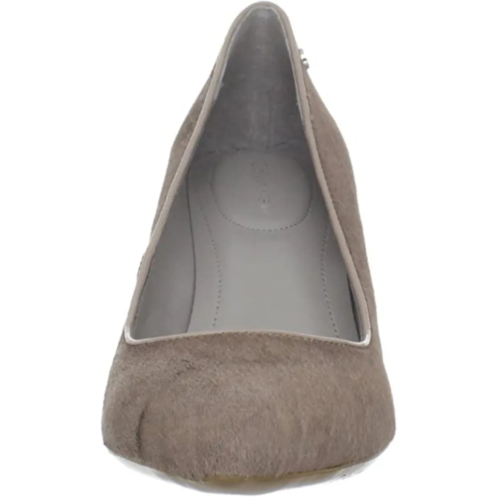 Nadia Light Taupe Pony Two Tone Patent Calvin Klein Wedge Pumps