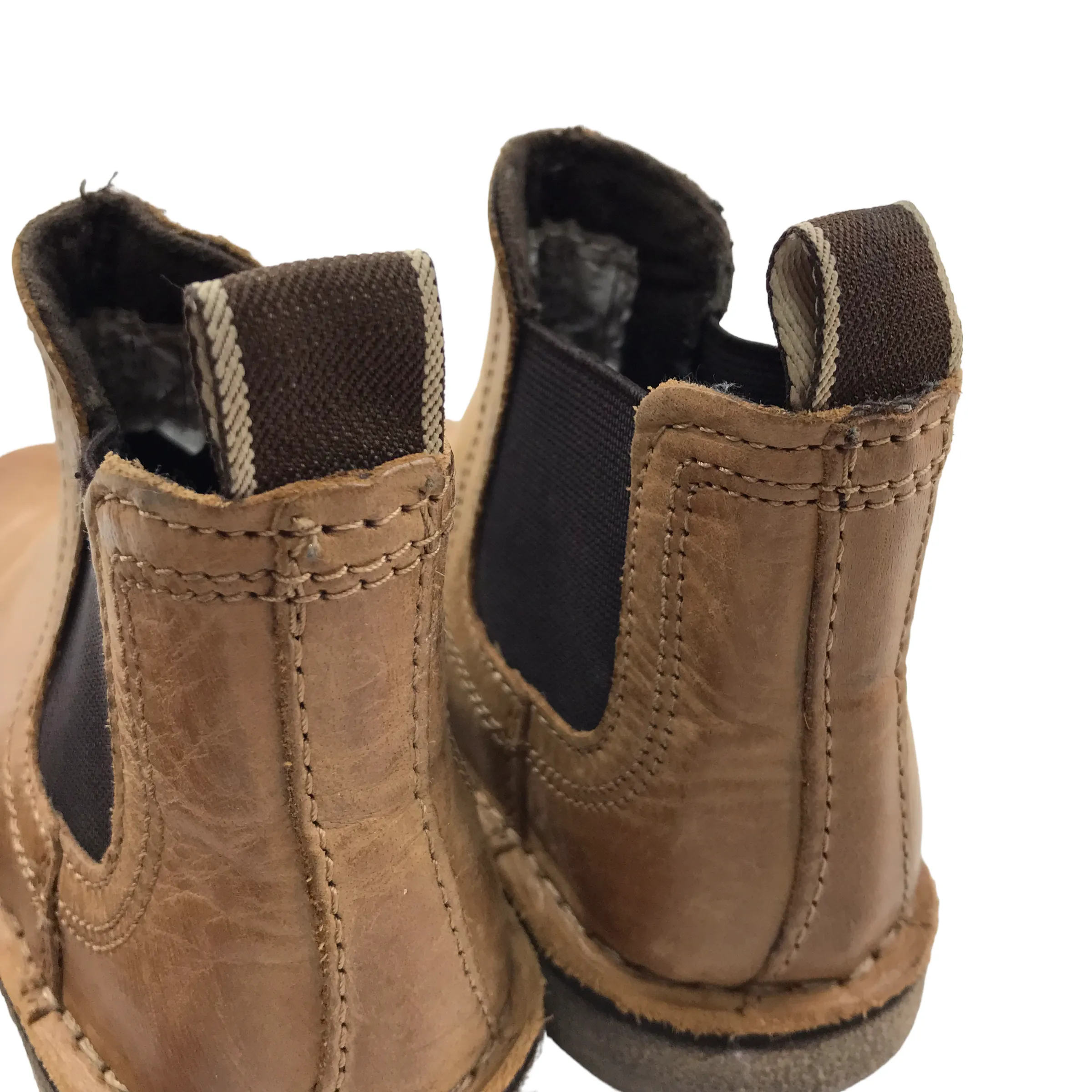 Next Tanned Brown Chelsea Boots Shoe Size 9 junior