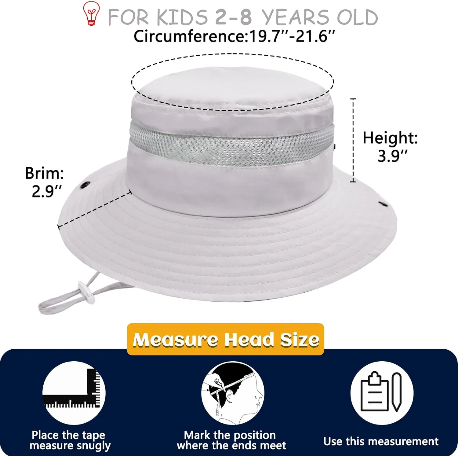 Outdoor Kids Sun Hat for Boys Girls Wide Brim Mesh Bucket Hat UPF 50  Sun Protection Breathable Summer Fishing Safari Hat