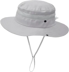 Outdoor Kids Sun Hat for Boys Girls Wide Brim Mesh Bucket Hat UPF 50  Sun Protection Breathable Summer Fishing Safari Hat