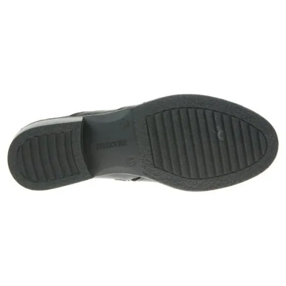 Remonte Black Leather Ankle Boots with Zip