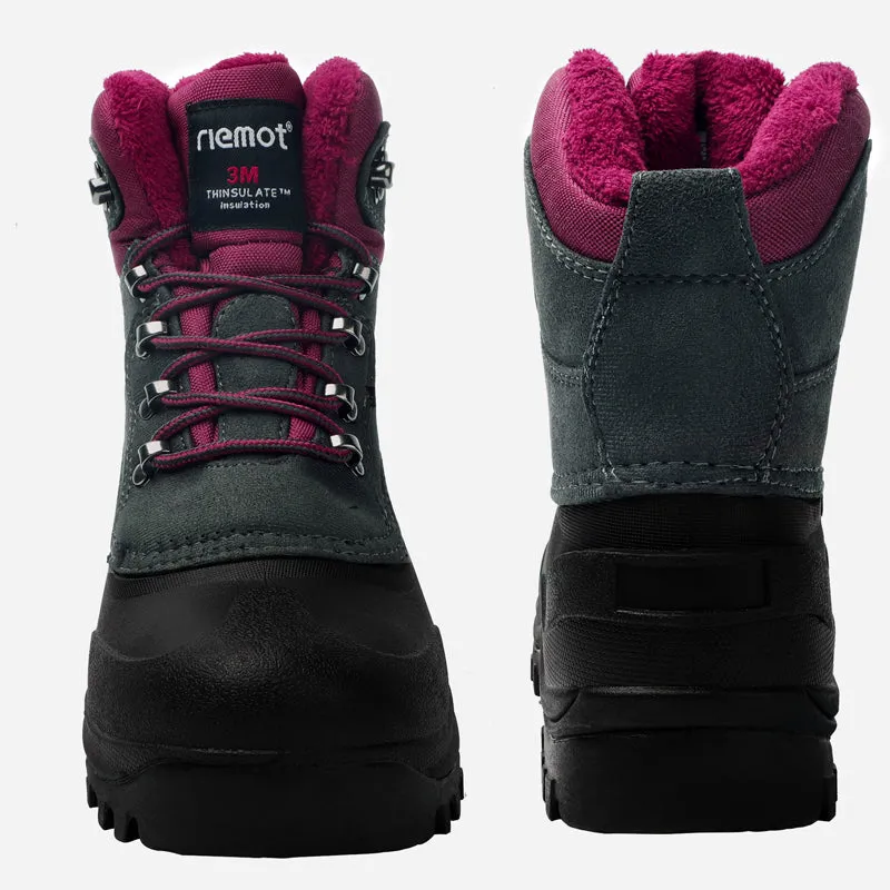 riemot Women's Winter Boots Purple Snow Boots(Upgraded Version)